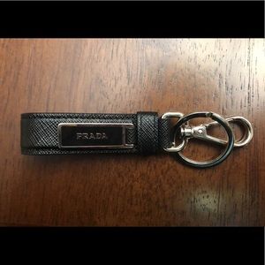 prada saffiano keychain
